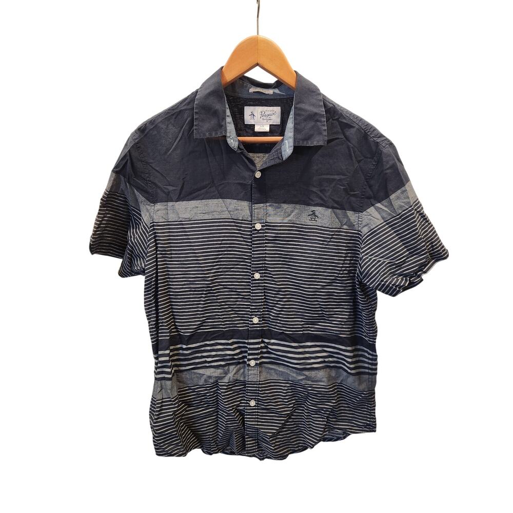 Penguin Short Sleeve Button Up Heritage Slim Fit 100% Cotton